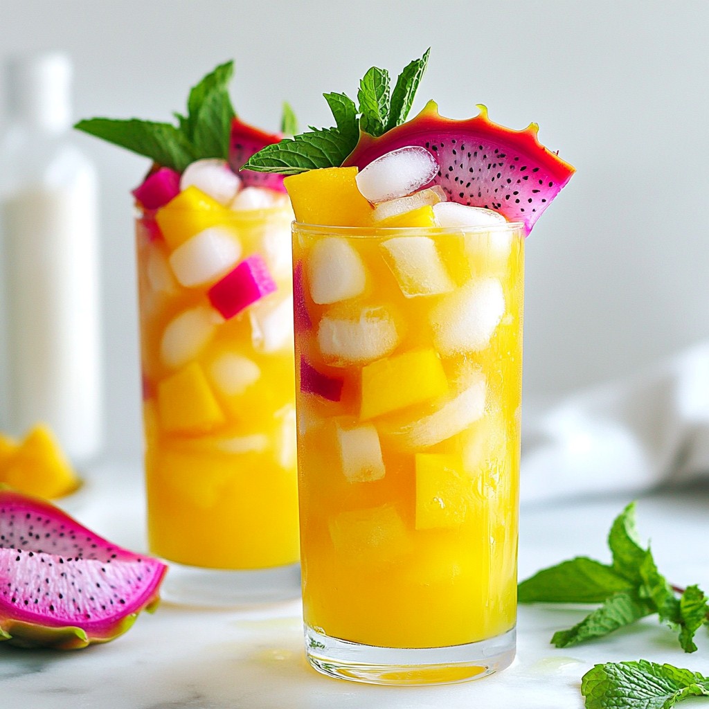 Mango Dragonfruit Refresher Copycat Easy and Refreshing