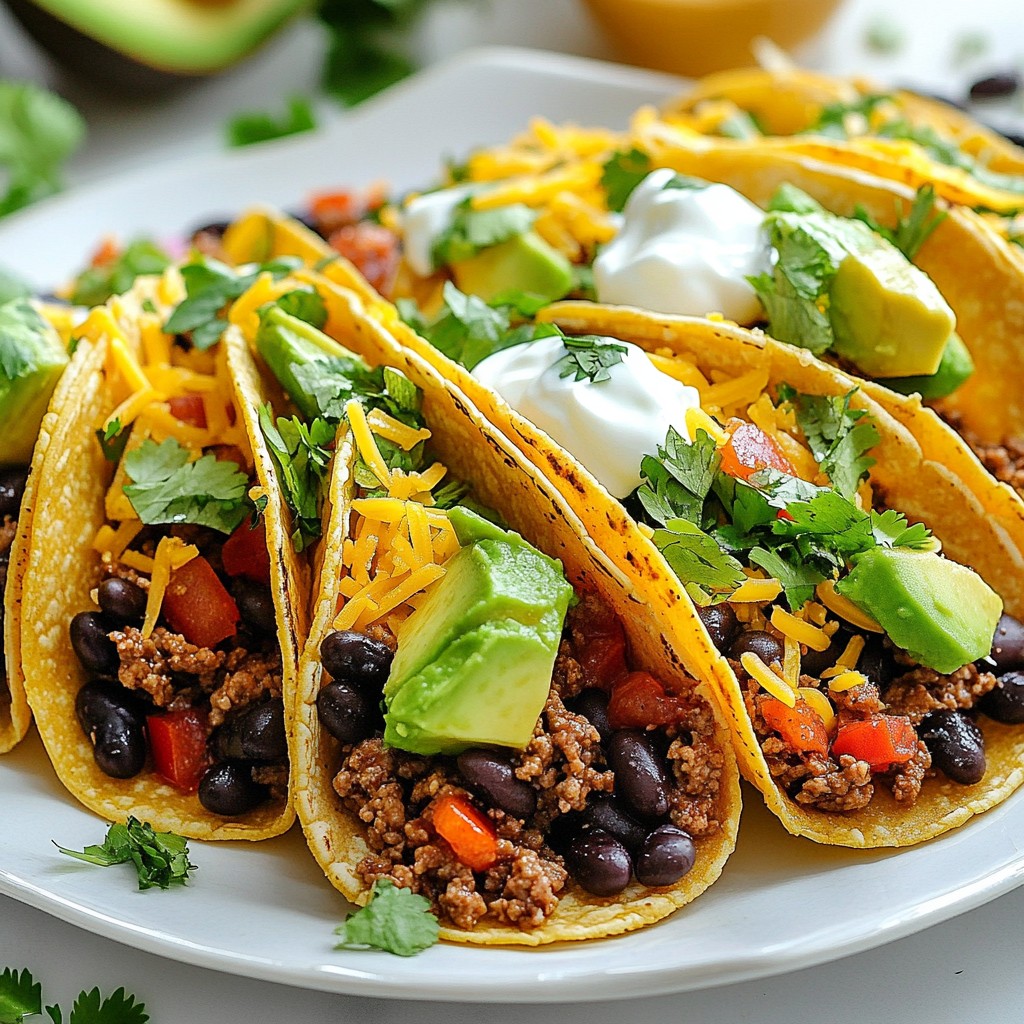 Hearty Family Meal Beef and Bean Tacos Recipe