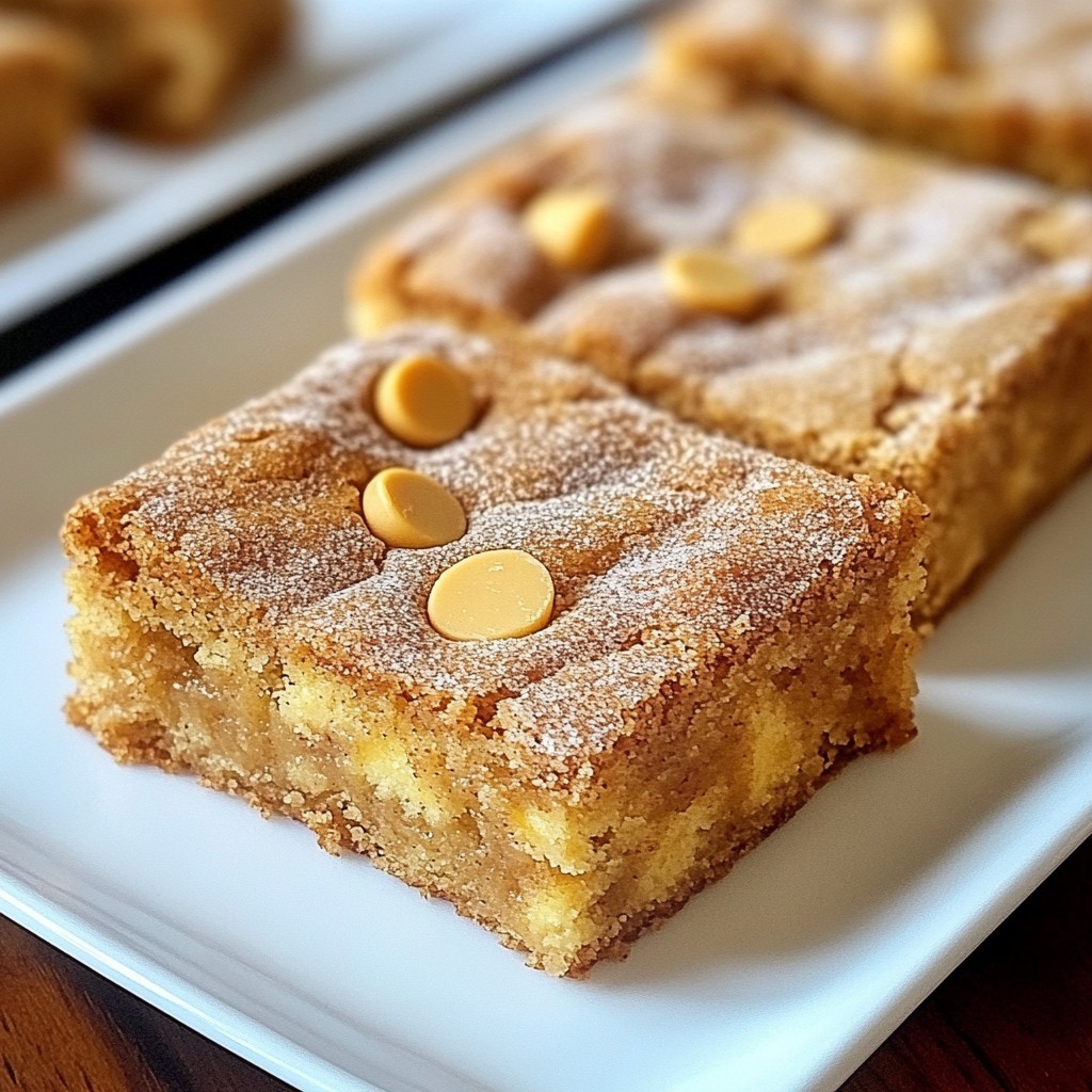 Snickerdoodle Blondies Delicious and Easy Dessert Recipe