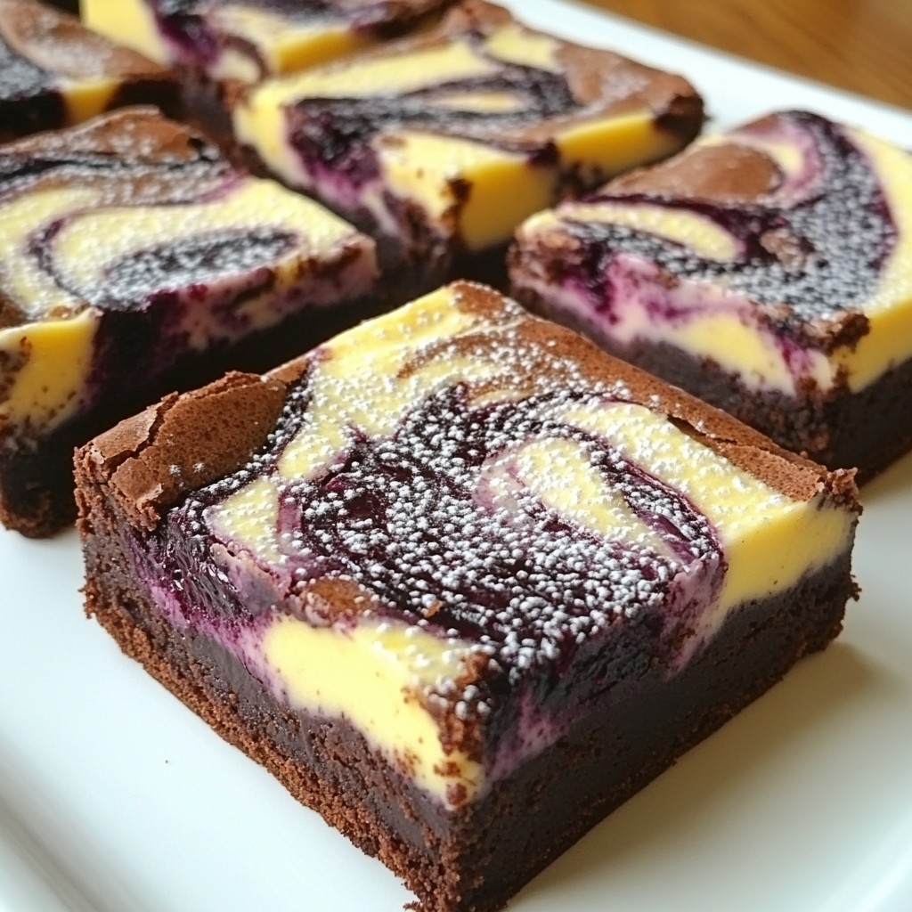 Blackberry Cheesecake Swirl Brownies Irresistible Dessert