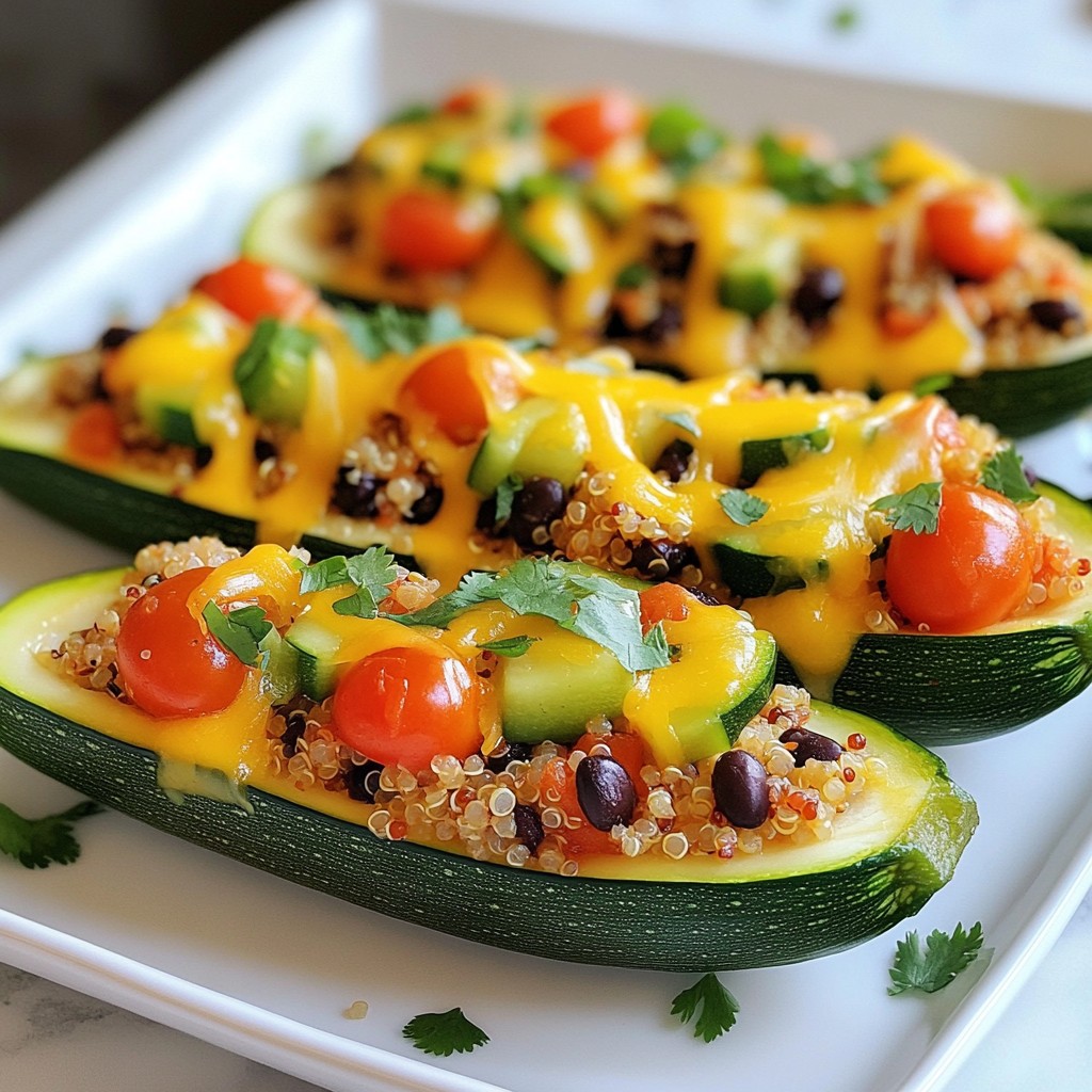 Quinoa Stuffed Zucchini Boats Tasty and Simple Meal