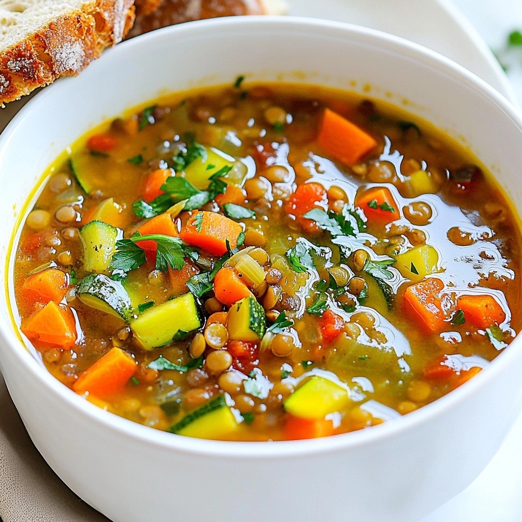 Hearty Kid-Friendly Veggie and Lentil Soup Recipe