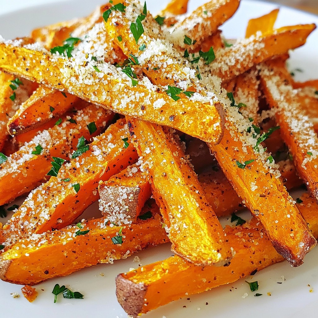 Garlic Parmesan Sweet Potato Fries Crispy Delight