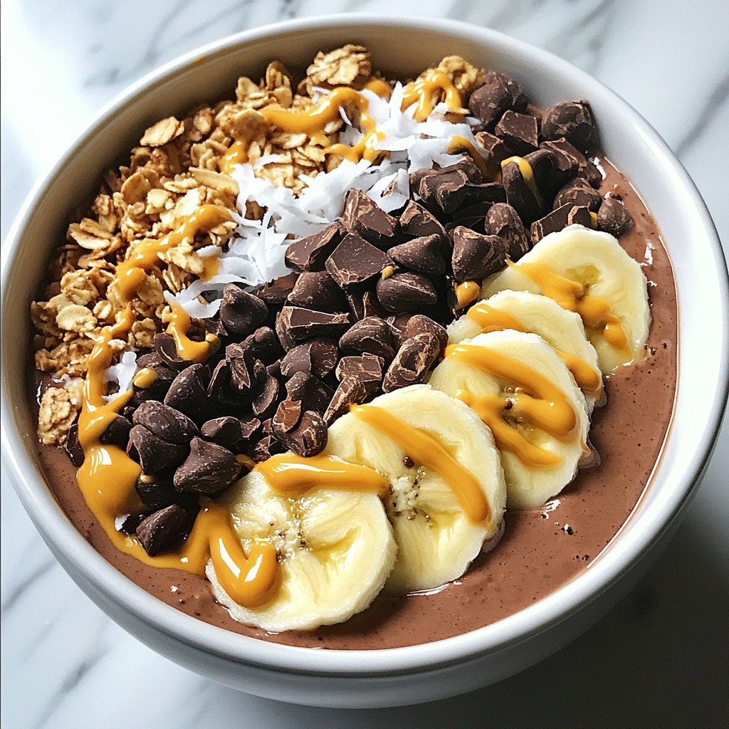 Chocolate Peanut Butter Smoothie Bowl Delicious Treat