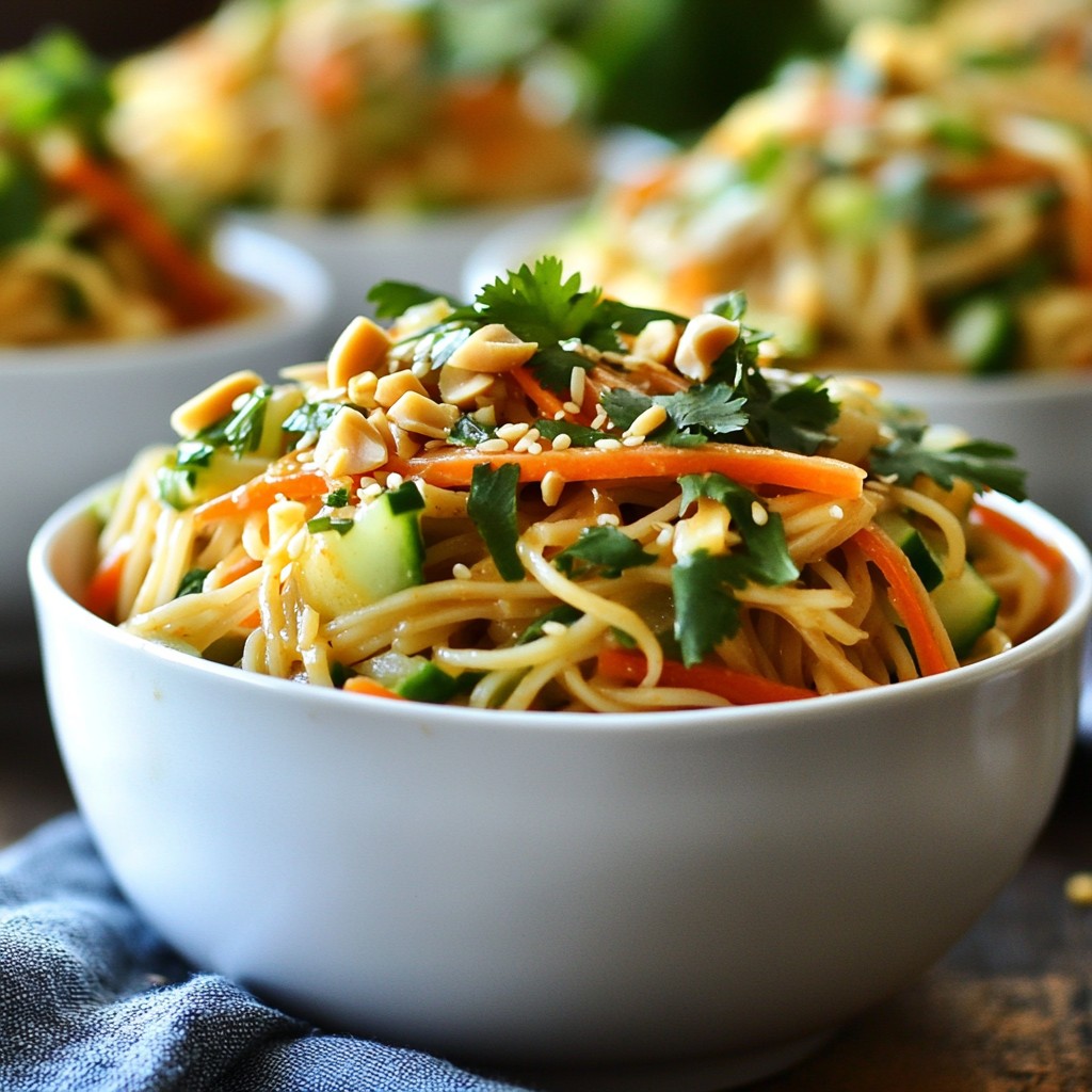 Sesame Peanut Cold Noodle Salad Vibrant and Tasty Mix