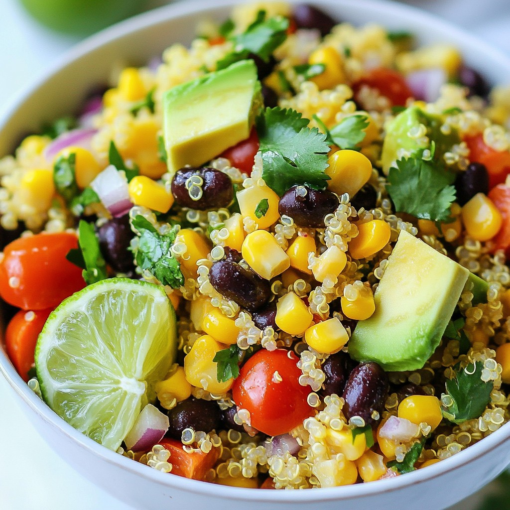 Cilantro Lime Quinoa Salad Fresh and Healthy Dish
