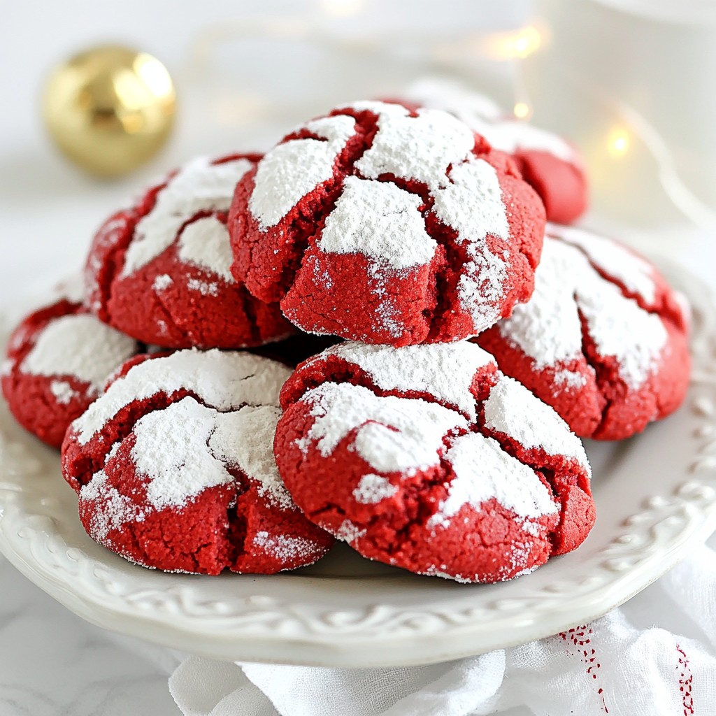 Red Velvet Crinkle Cookies Delightful and Chewy Treat