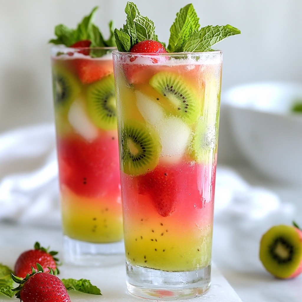 Strawberry Kiwi Agua Fresca Refreshing Summer Drink