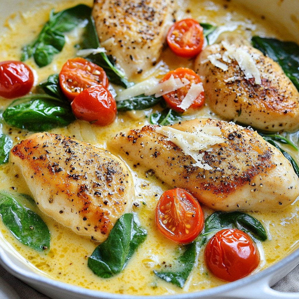 Creamy Family Meal Tuscan Chicken Skillet Delight