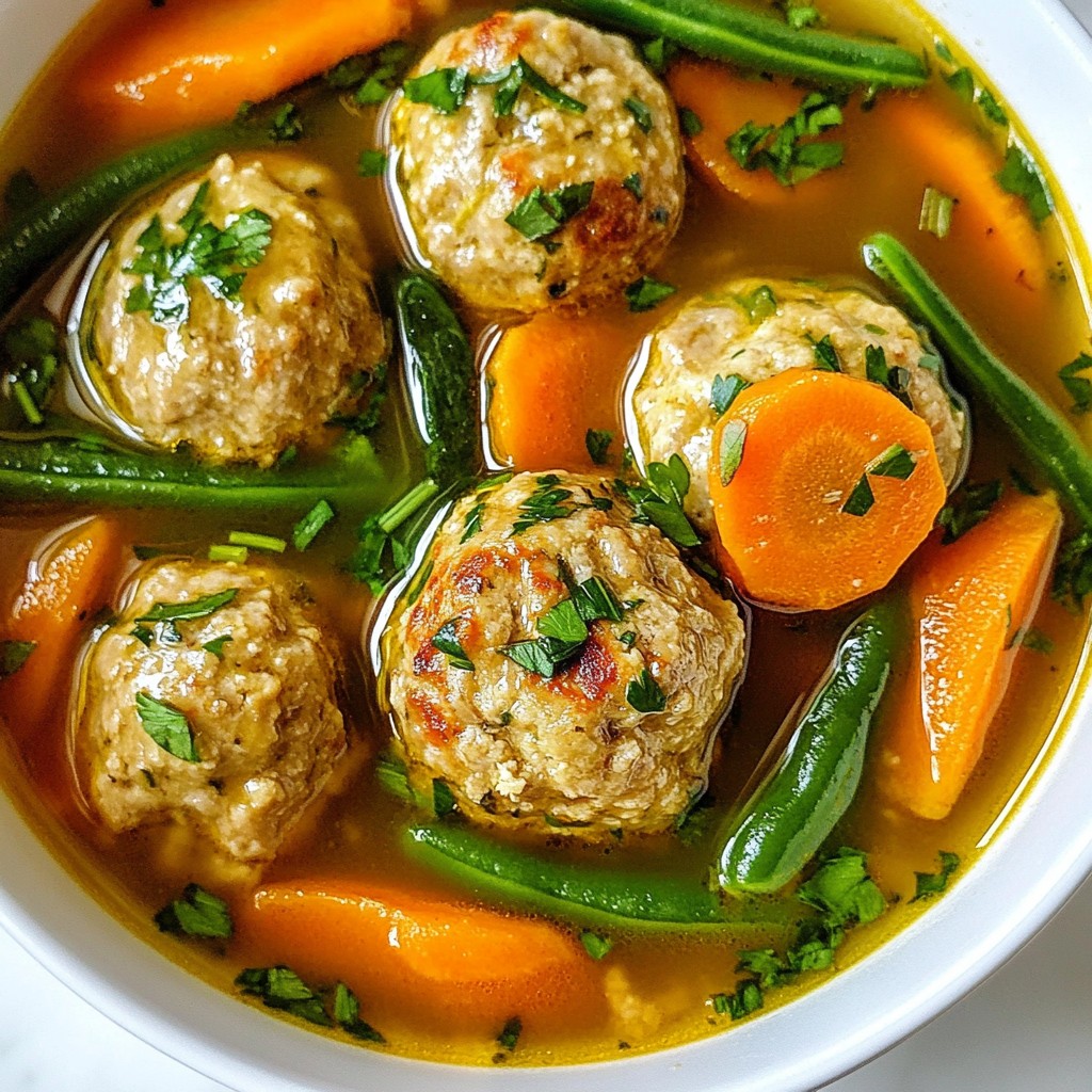 Savory Kid-Friendly Turkey Meatball Soup Recipe