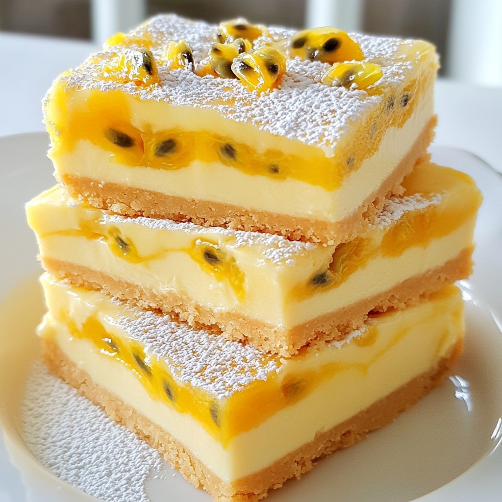 Passion Fruit Cheesecake Bars Simple and Tasty Treat