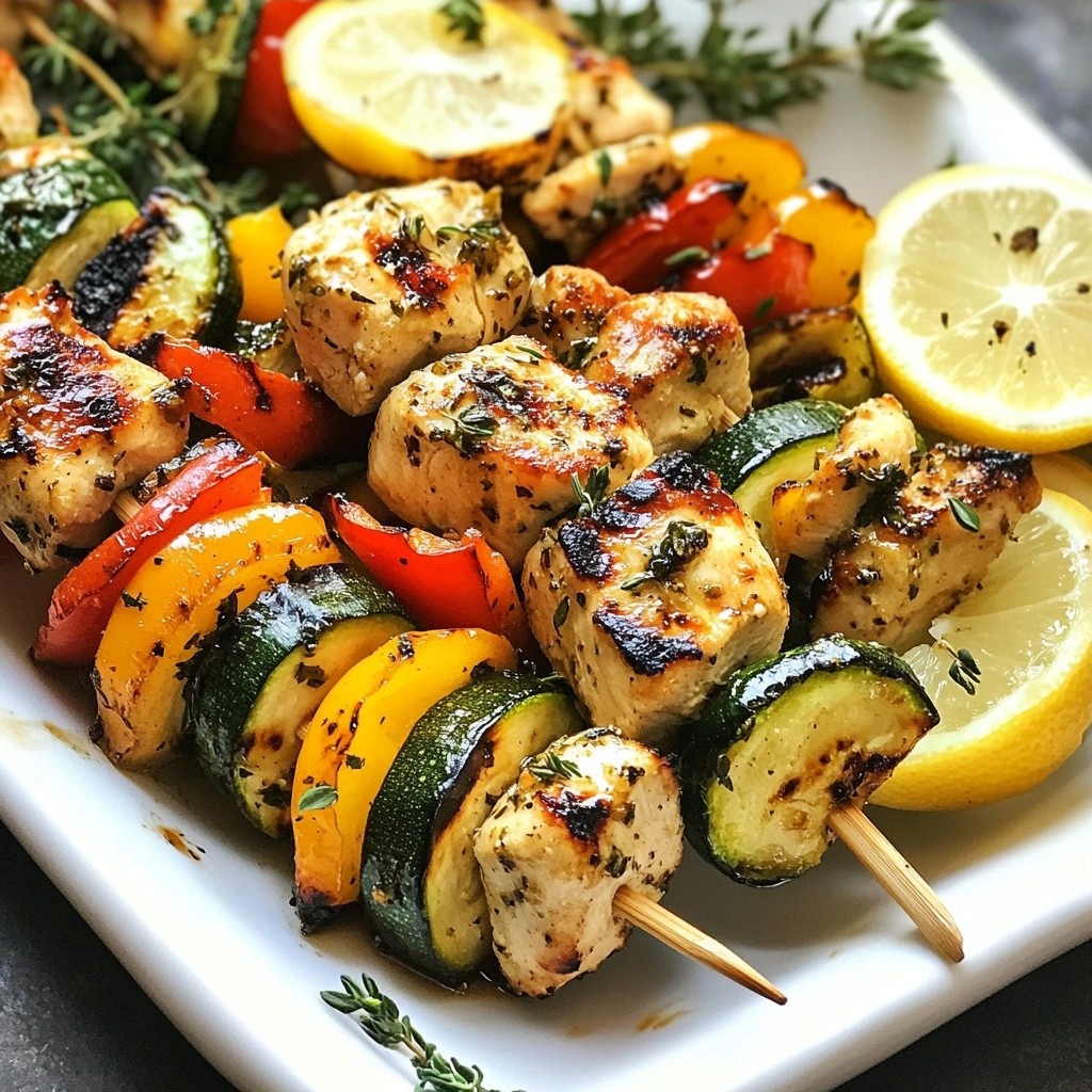 Mild Kid-Friendly Herb Grilled Chicken Skewers Recipe