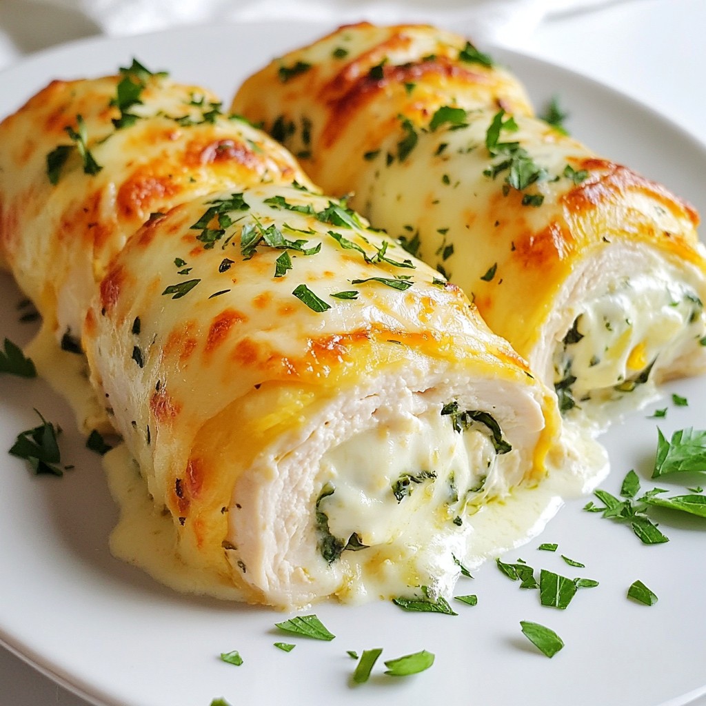 Creamy Picky Eater Alfredo Chicken Roll-Ups Recipe