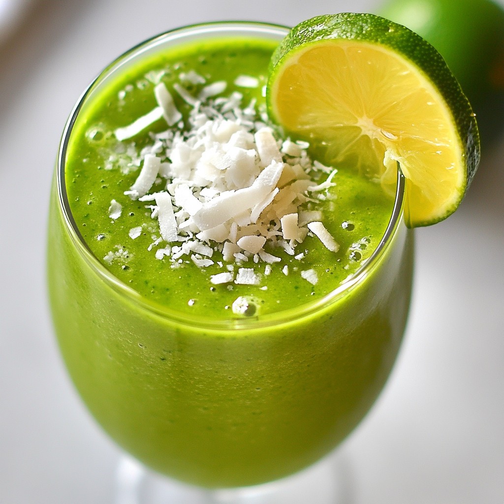 Coconut Lime Energy Smoothie Refreshing and Nourishing