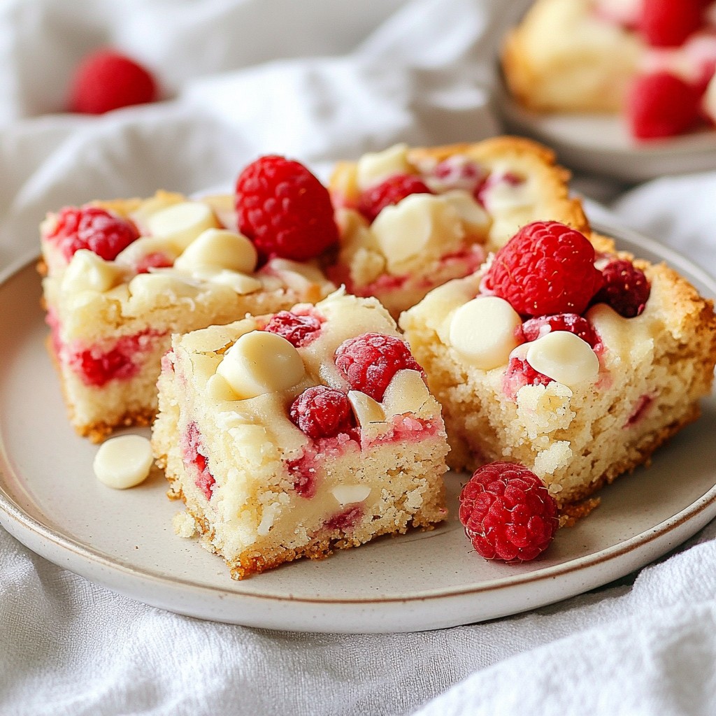 White Chocolate Raspberry Blondies Irresistible Treat