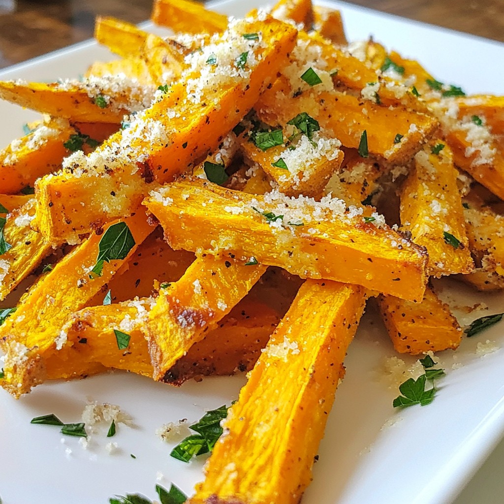 Garlic Parmesan Sweet Potato Fries Flavorful Treat