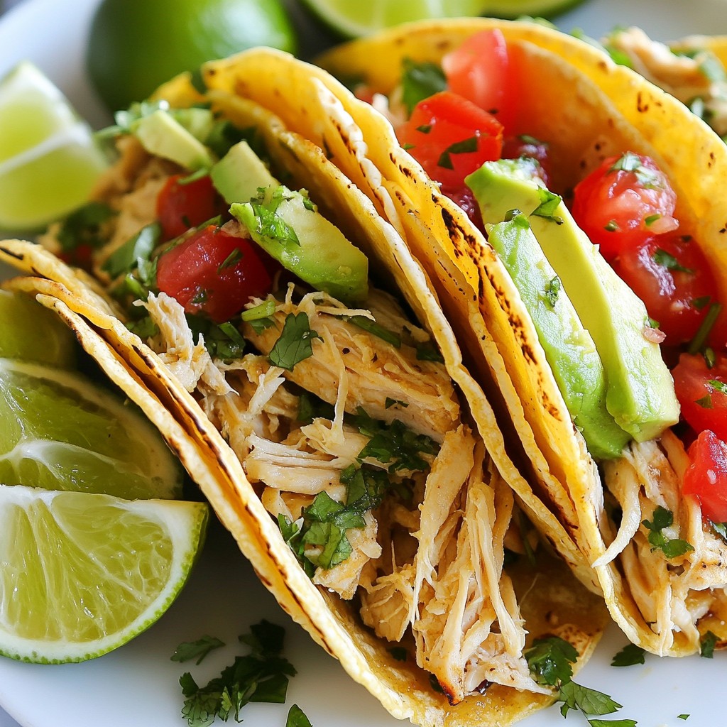 Cilantro Lime Chicken Tacos Fresh and Flavorful Meal