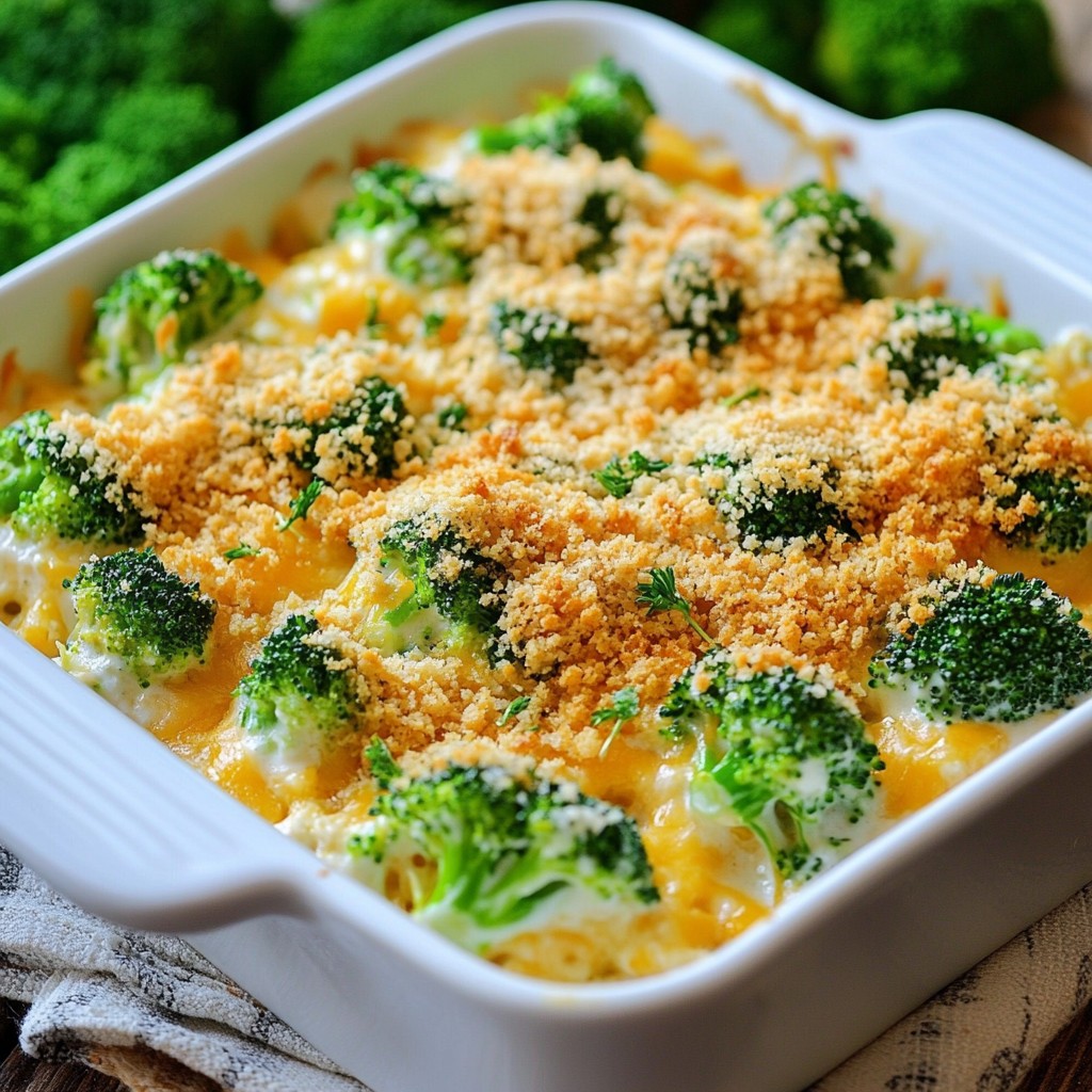 Cheesy Picky Eater Broccoli Casserole Delight
