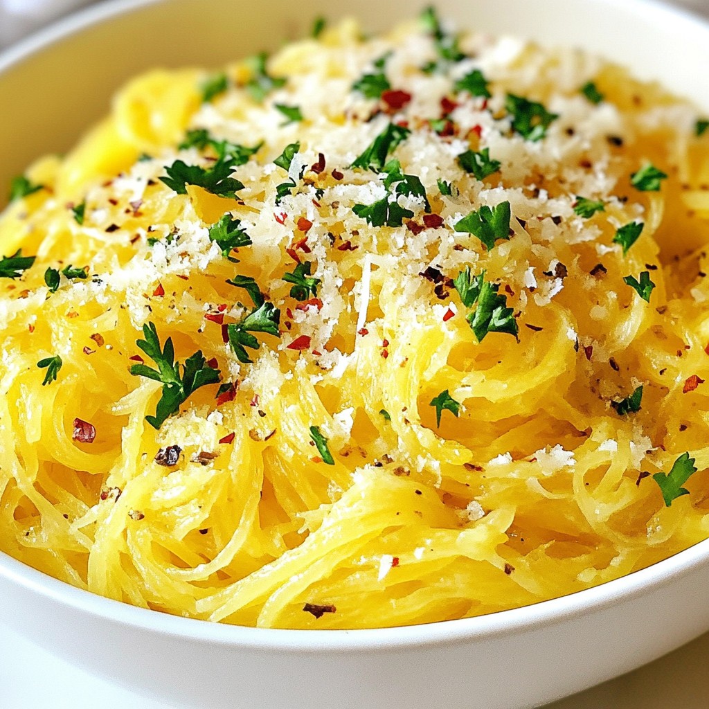 Creamy Garlic Parmesan Spaghetti Squash Delight