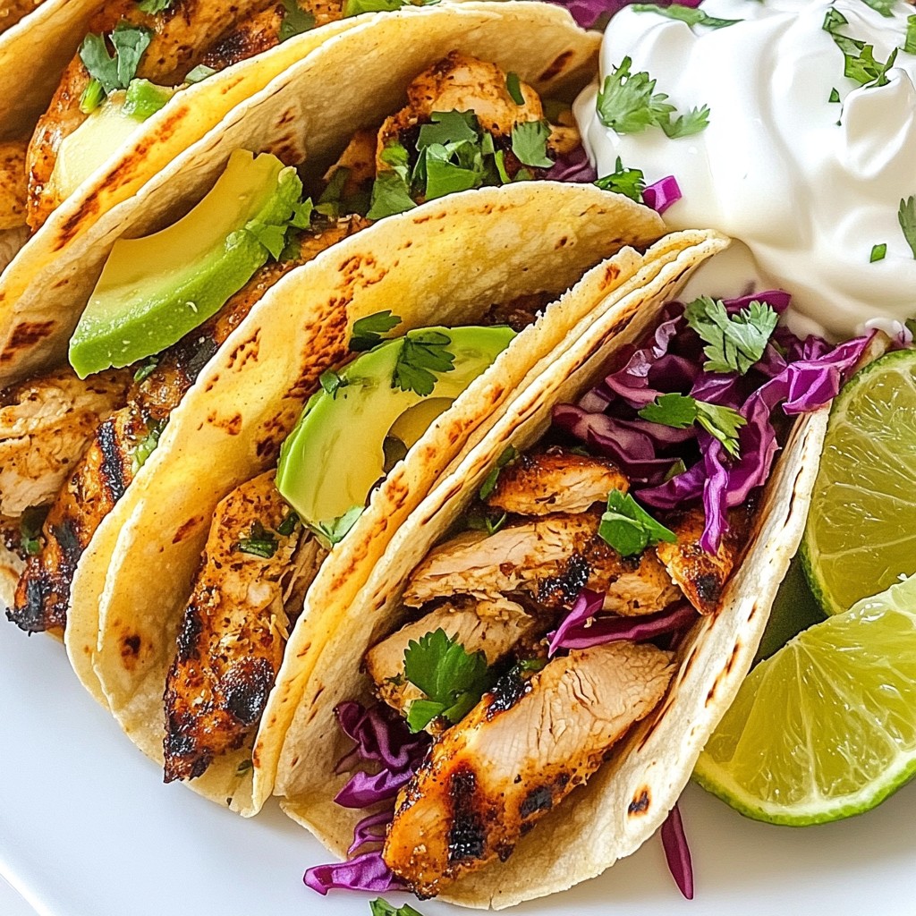 Tender family meal Lime Chicken Tacos Delight
