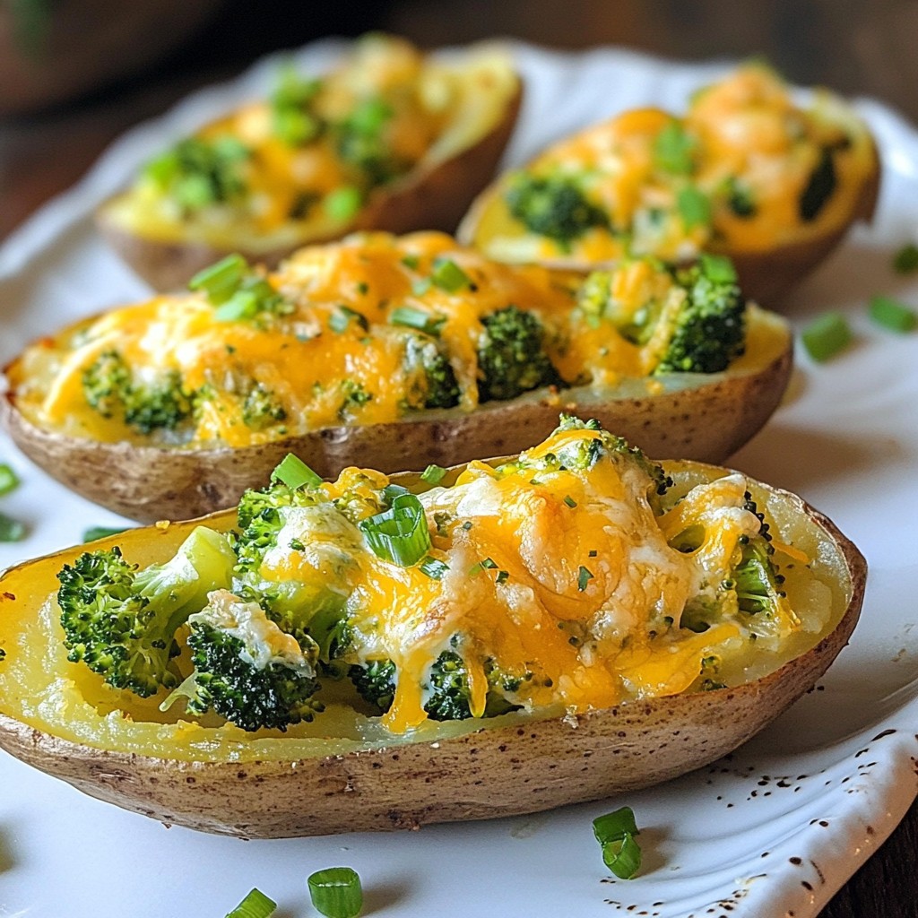 Tasty Family Meal Broccoli Cheddar Potato Skins Recipe