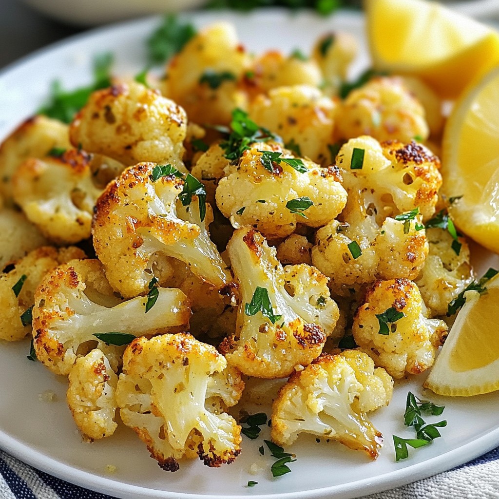 Lemon Garlic Roasted Cauliflower Flavorful Side Dish