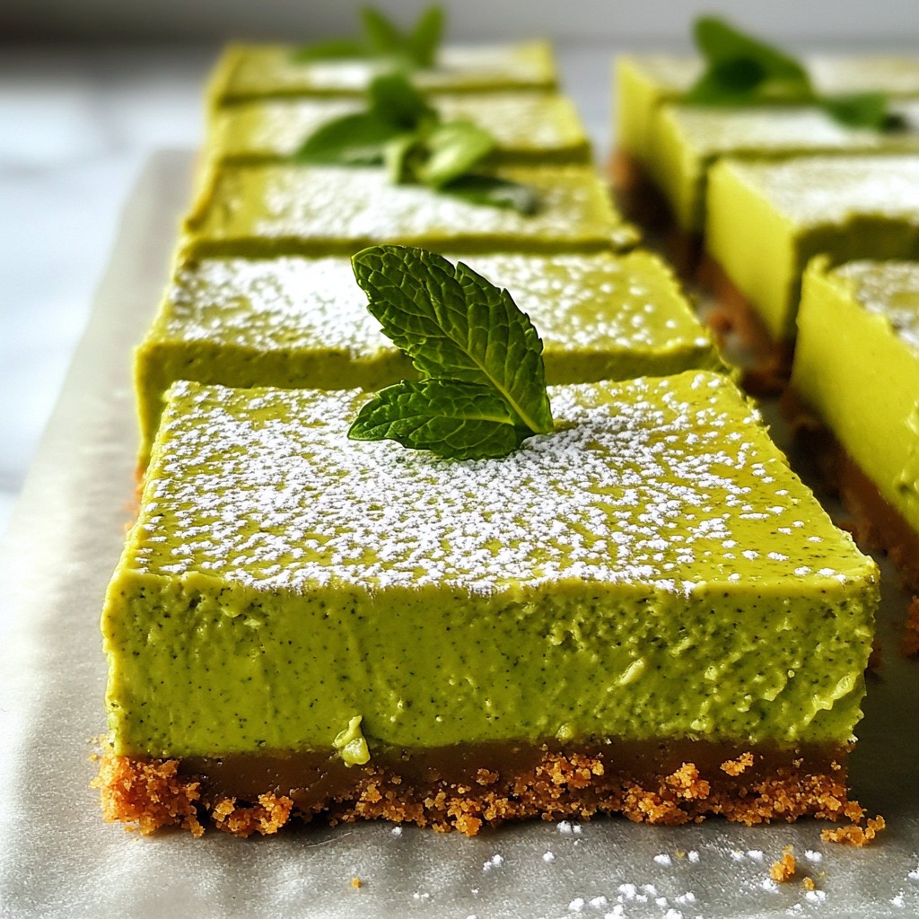 Matcha Cheesecake Bars Delightful and Easy Treat