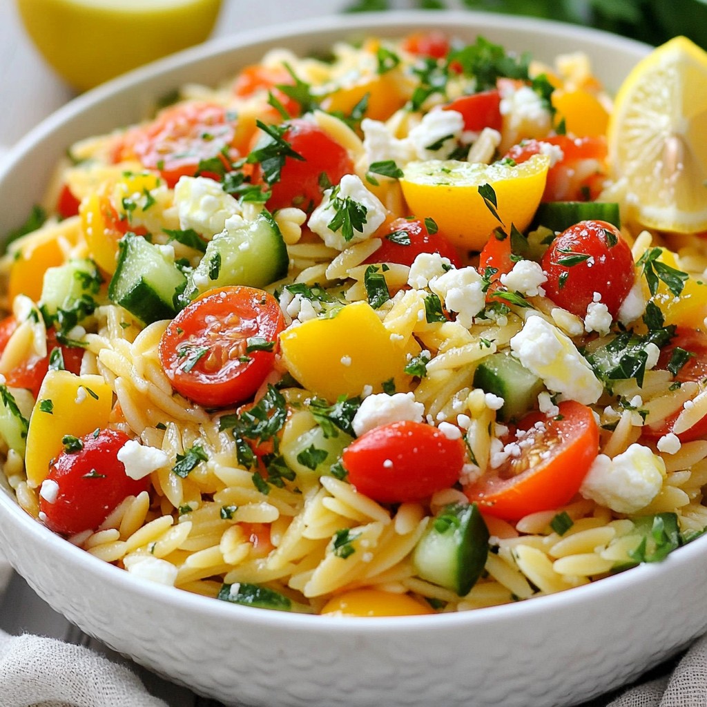 Greek Orzo Pasta Salad Flavorful and Fresh Delight