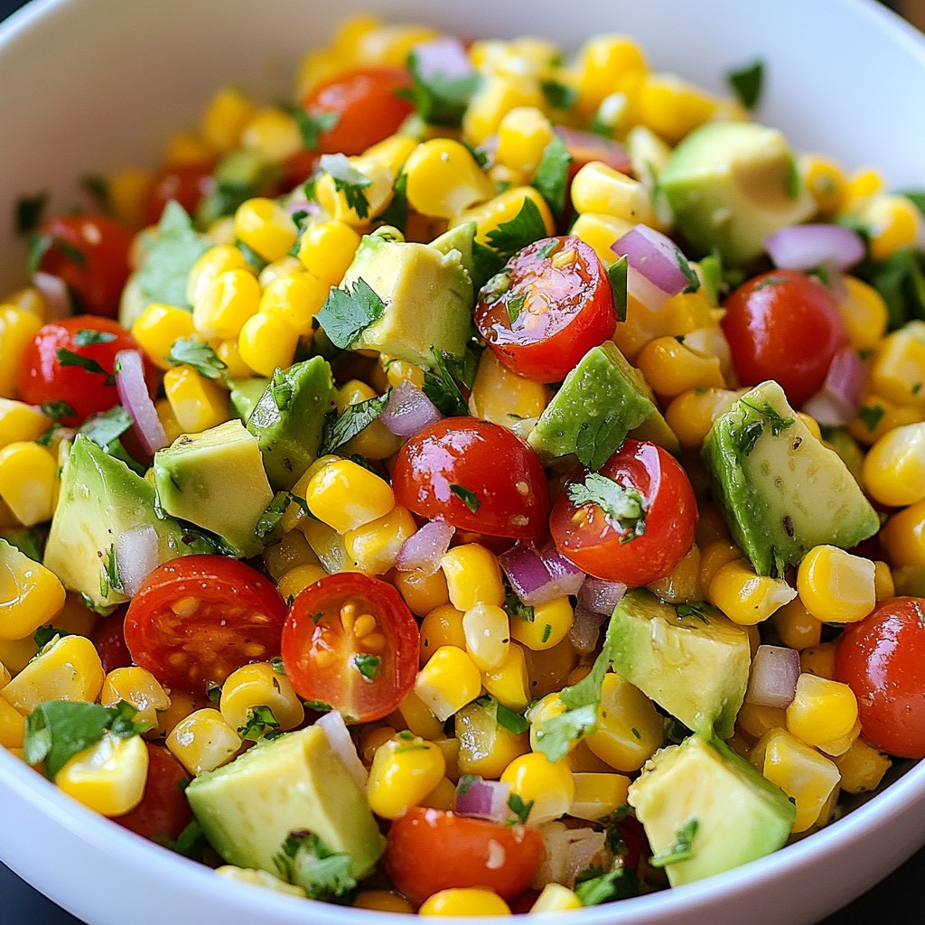 Fresh Corn and Avocado Salad Simple and Nutritious
