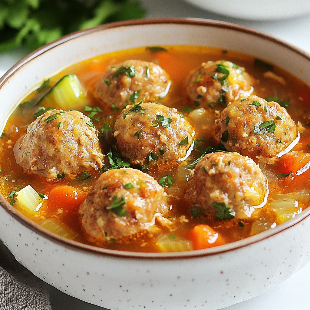 Savory Kid-Friendly Turkey Meatball Soup Recipe