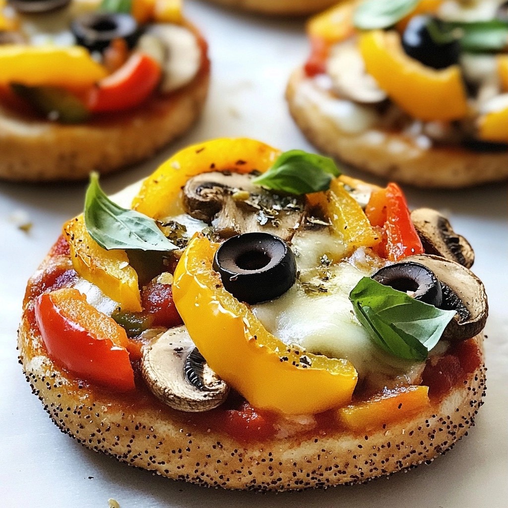 Cheesy Family Meal Veggie Pizza Bagels Delight