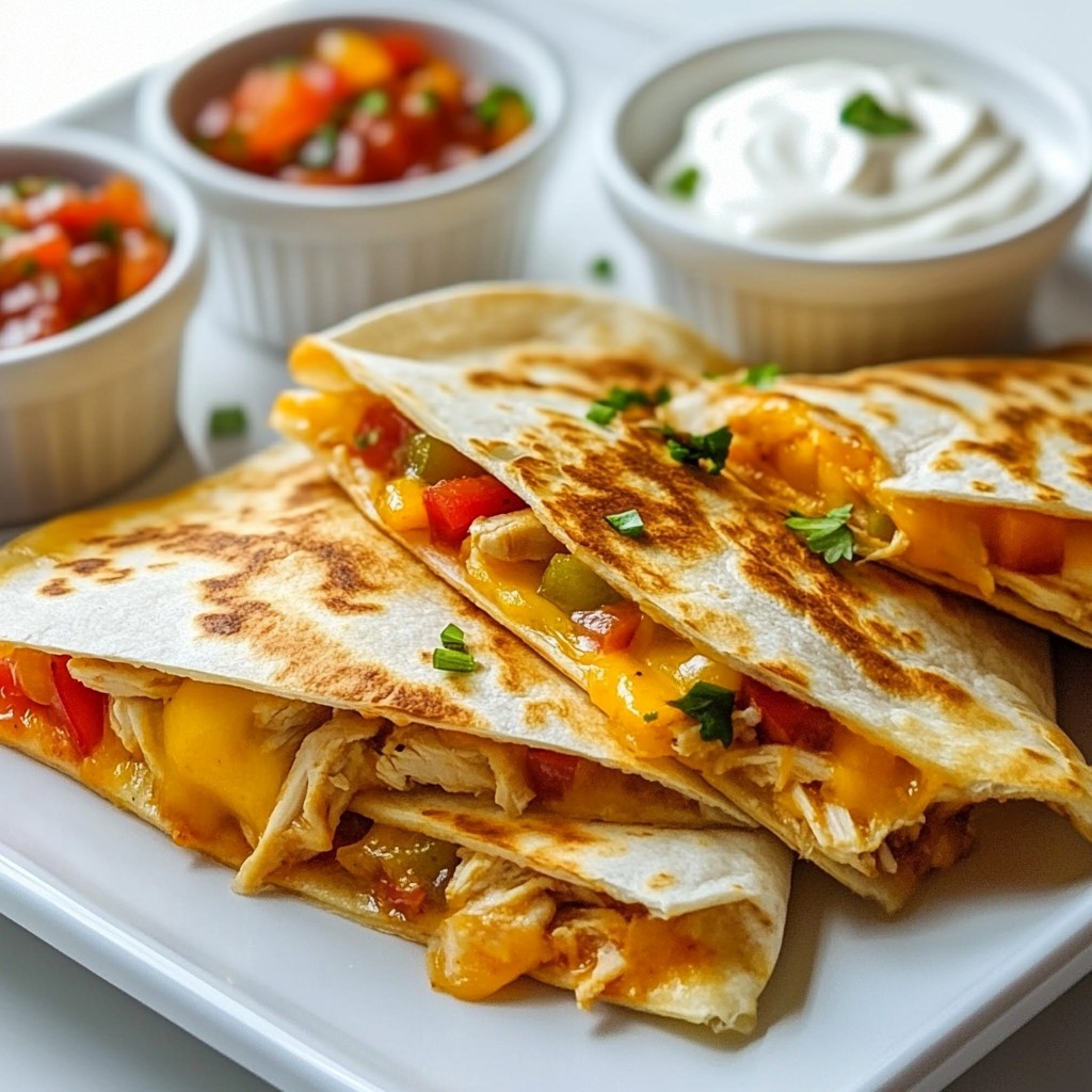 Savory Kid-Friendly Chicken and Cheese Quesadillas