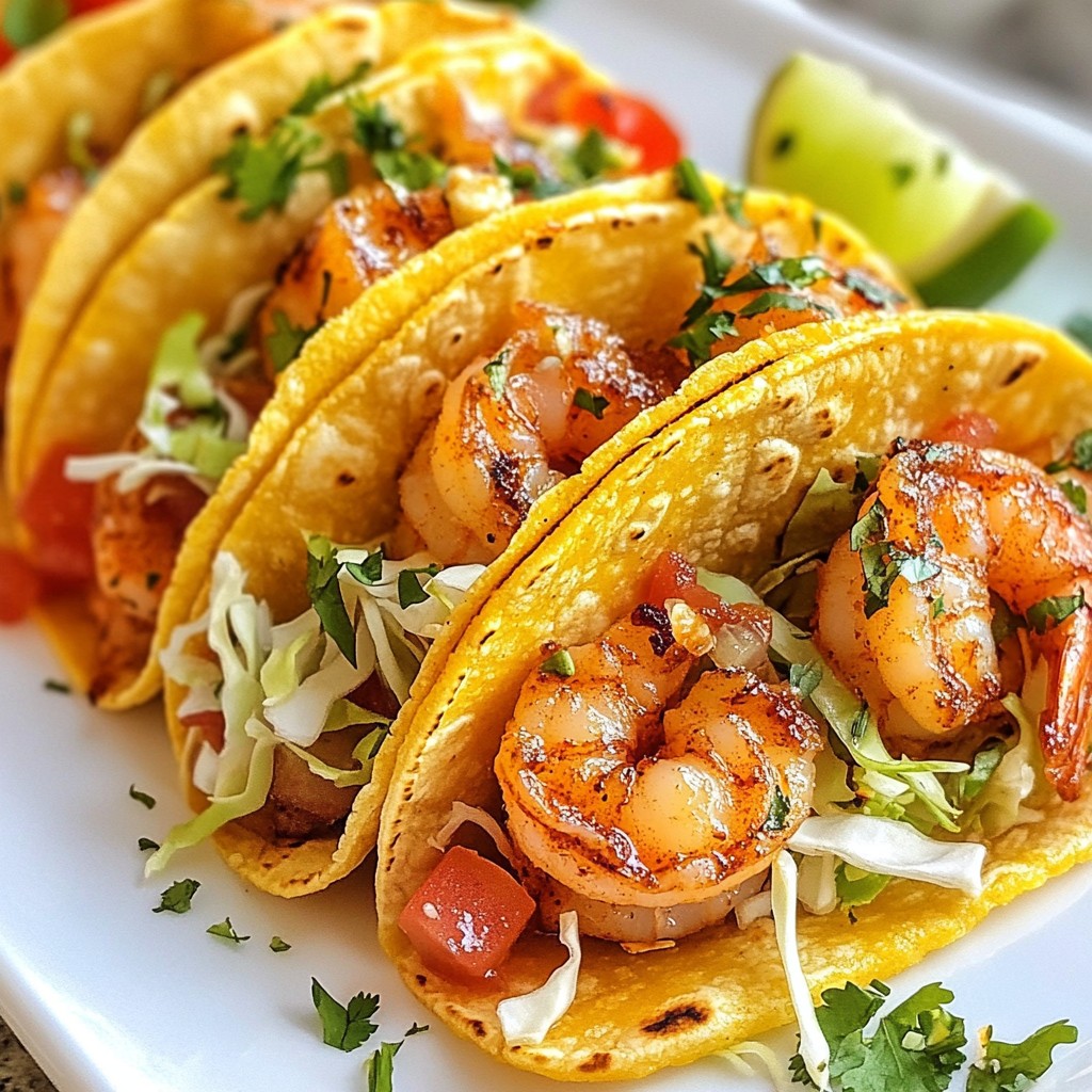 Crunchy Picky Eater Garlic Butter Shrimp Tacos Delight
