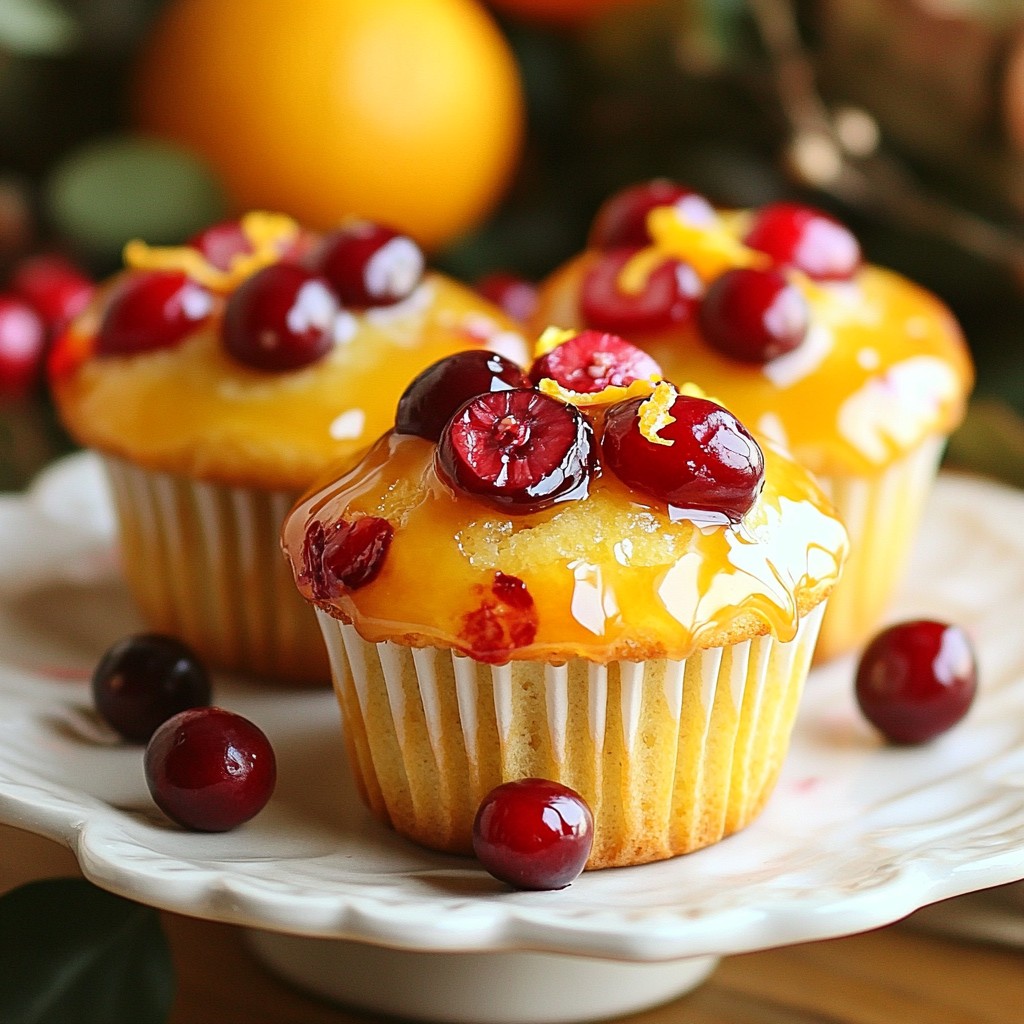 Orange Glazed Cranberry Muffins Delightful and Easy