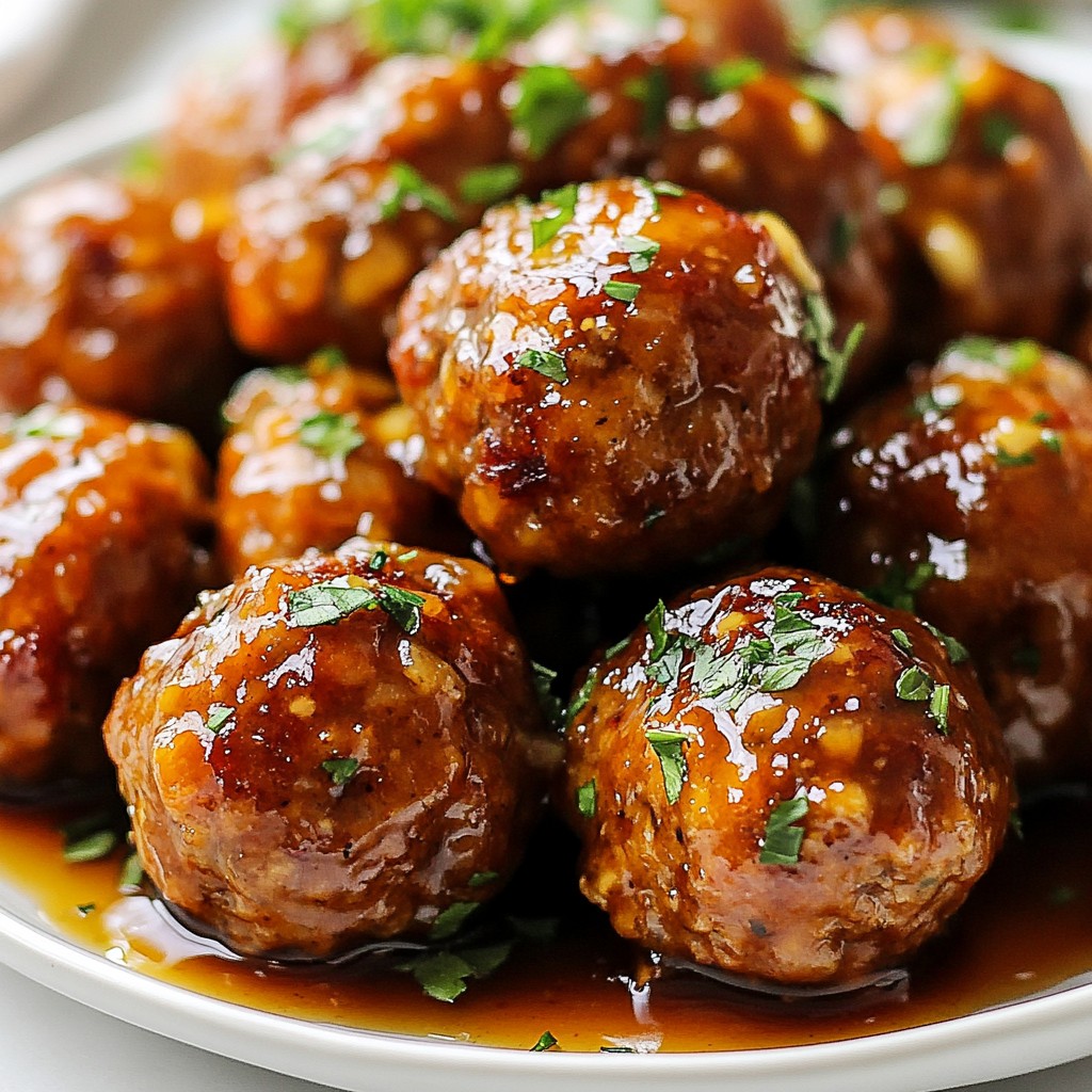 Sticky Honey Garlic Meatballs Flavorful Dinner Treat