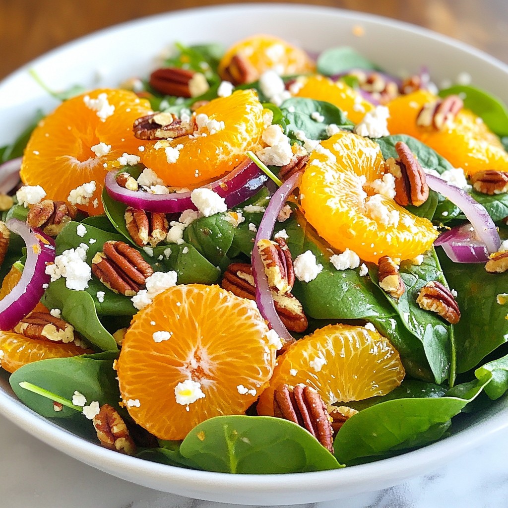 Mandarin Orange Spinach Salad Fresh and Flavorful Dish