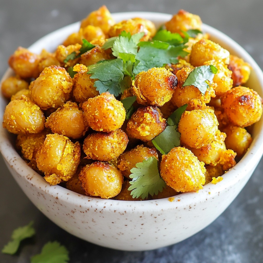 Turmeric Roasted Chickpeas Crispy Flavorful Snack