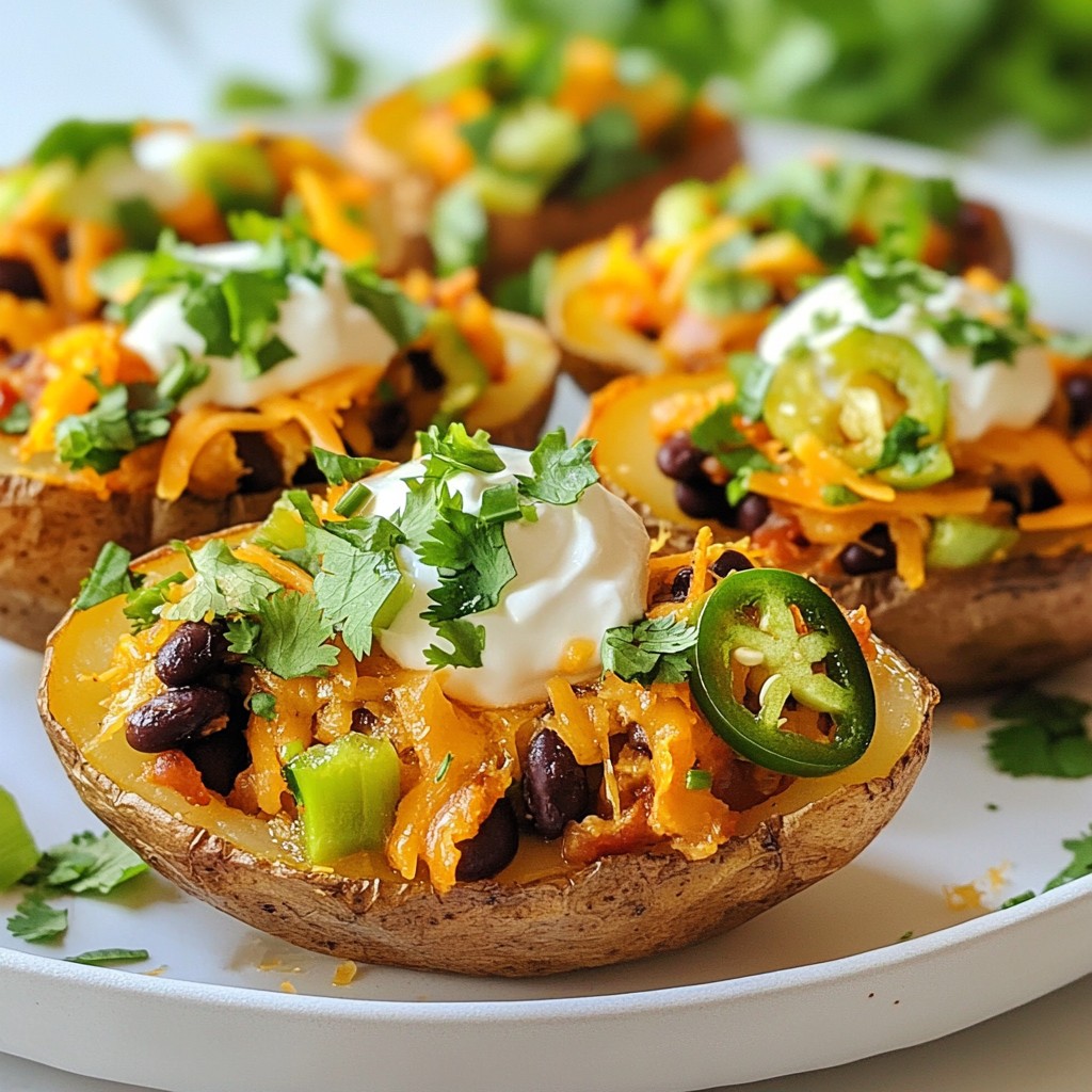 Loaded Nacho Potato Skins Flavorful Snack Delight