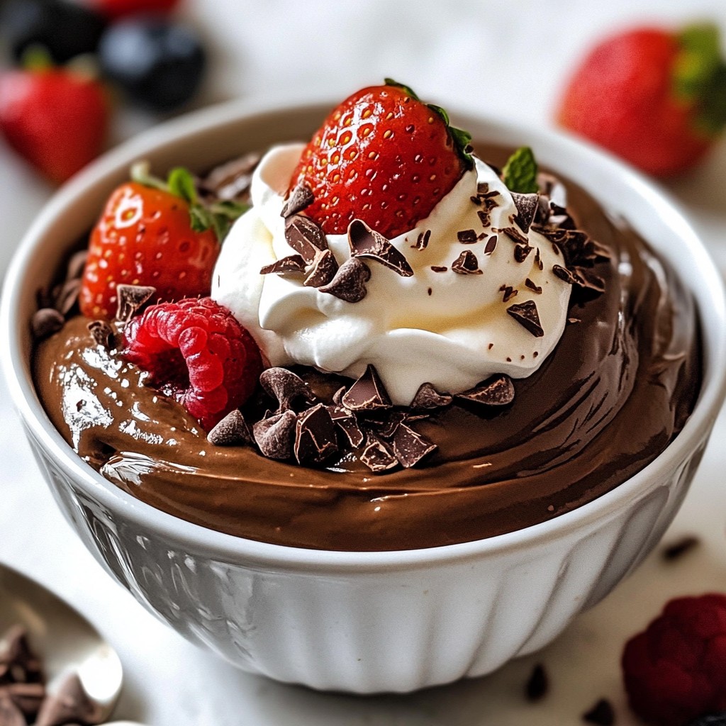 Vegan Chocolate Avocado Mousse Creamy Dessert Delight