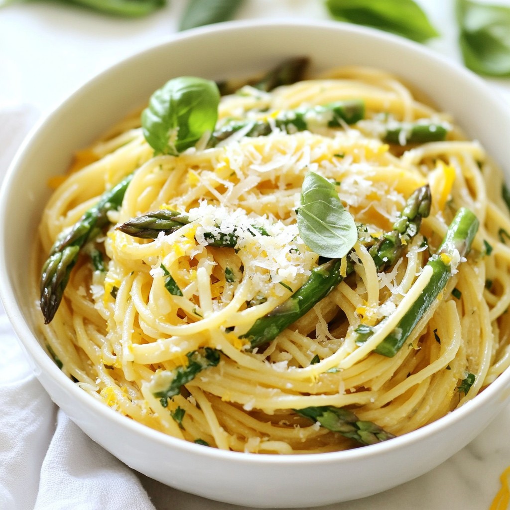 Lemon Garlic Asparagus Pasta Quick and Tasty Dish