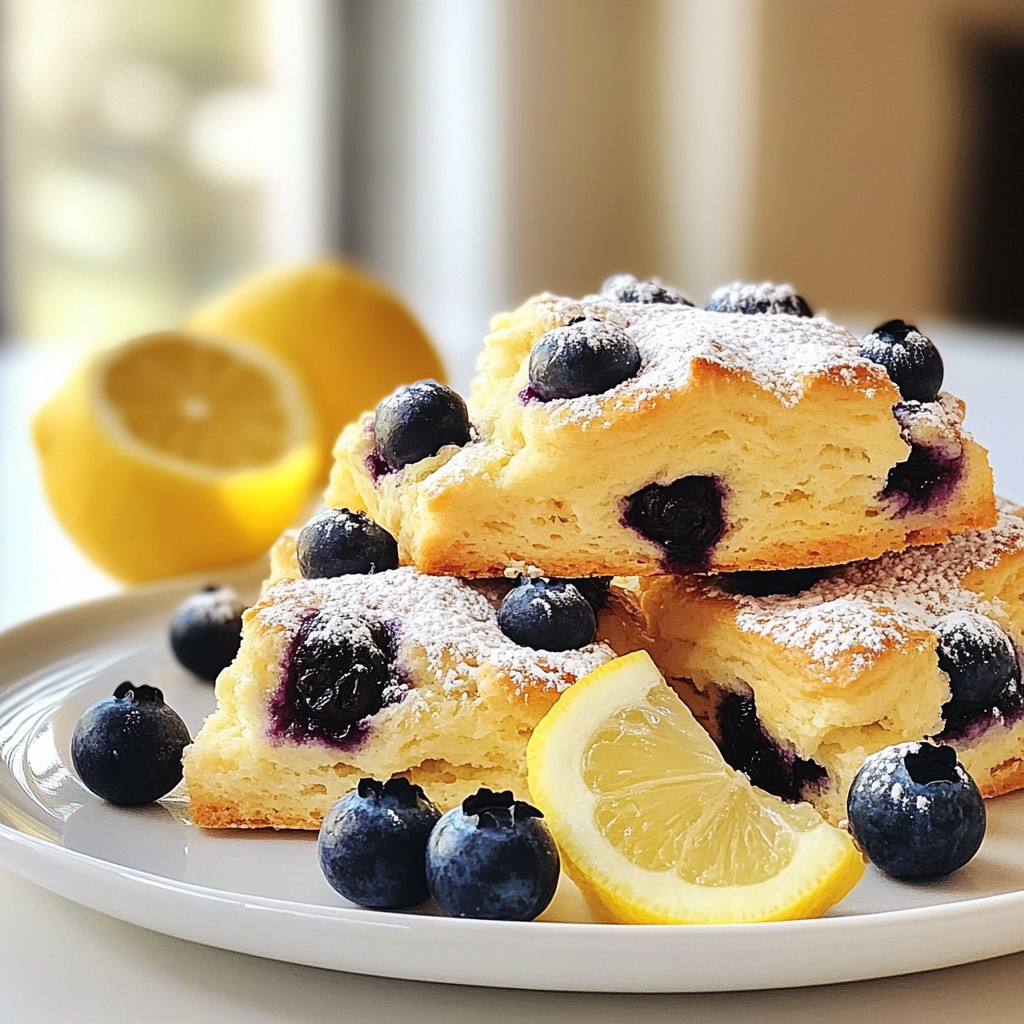 Lemon Blueberry Scones Flaky and Flavorful Delight