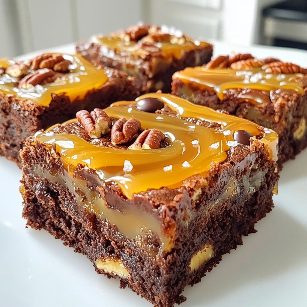 Chocolate Caramel Turtle Brownies Delightful Treat