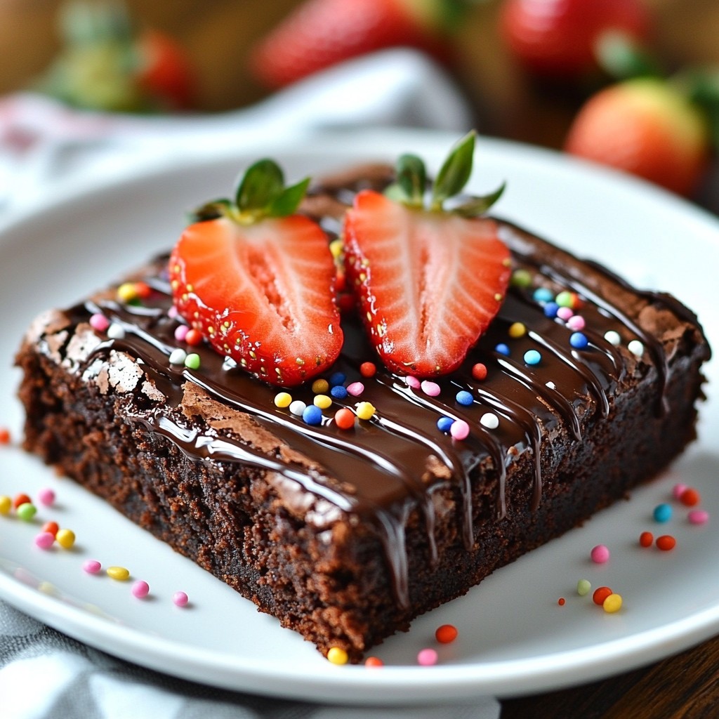 Chocolate Covered Strawberry Brownies Delightful Treat