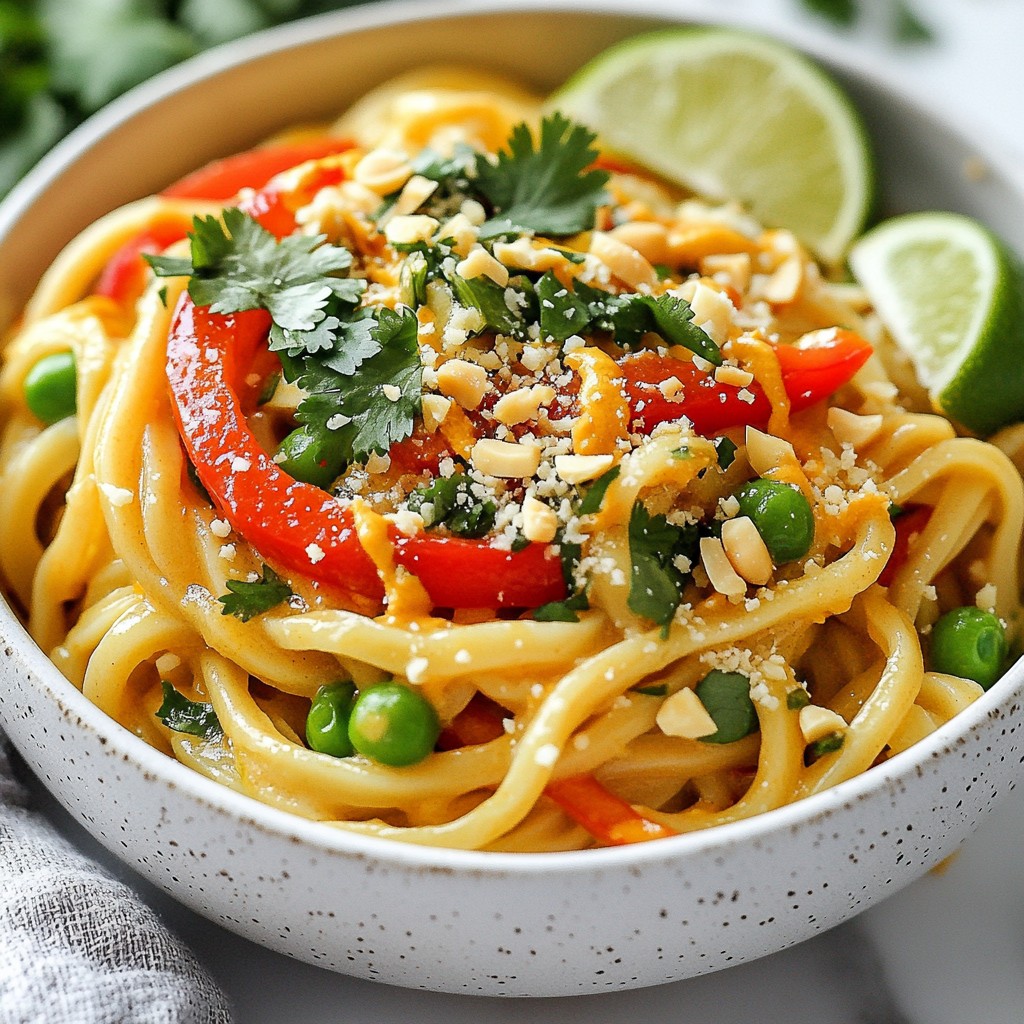 Spicy Peanut Udon Noodles Savory and Simple Dish