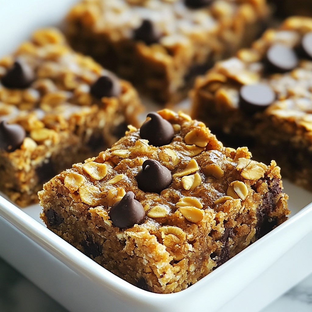 Chocolate Chip Oatmeal Breakfast Bars Simple Treat