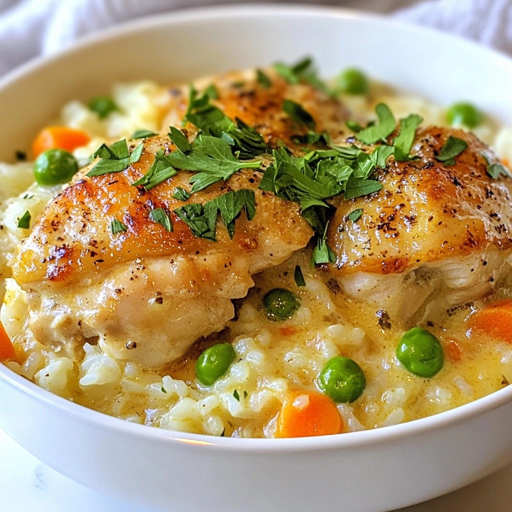 Creamy Family Meal One-Pot Chicken and Rice Delight