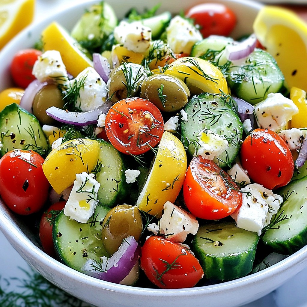 Cucumber Dill Greek Salad Fresh and Flavorful Treat