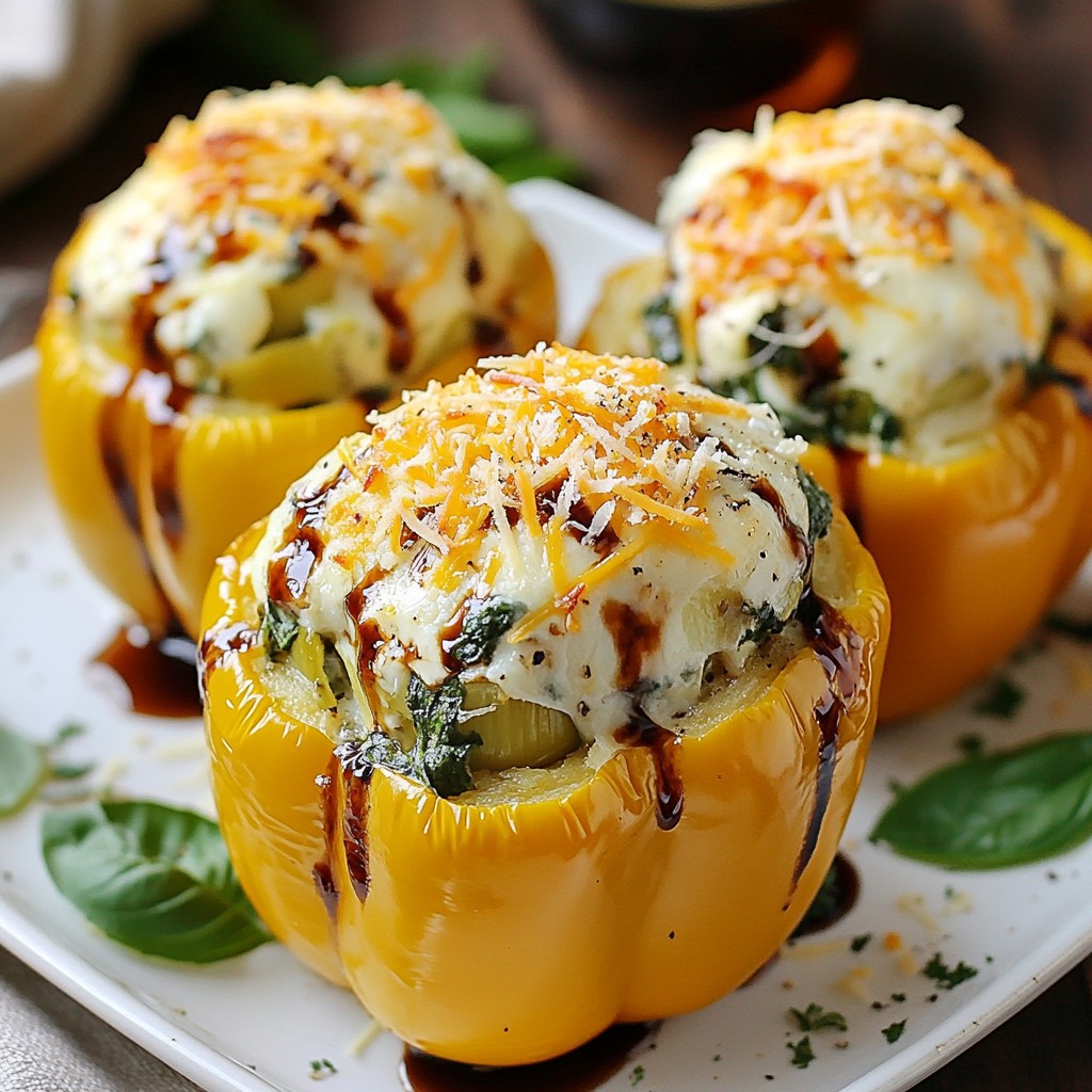 Spinach Artichoke Stuffed Peppers Flavorful and Easy