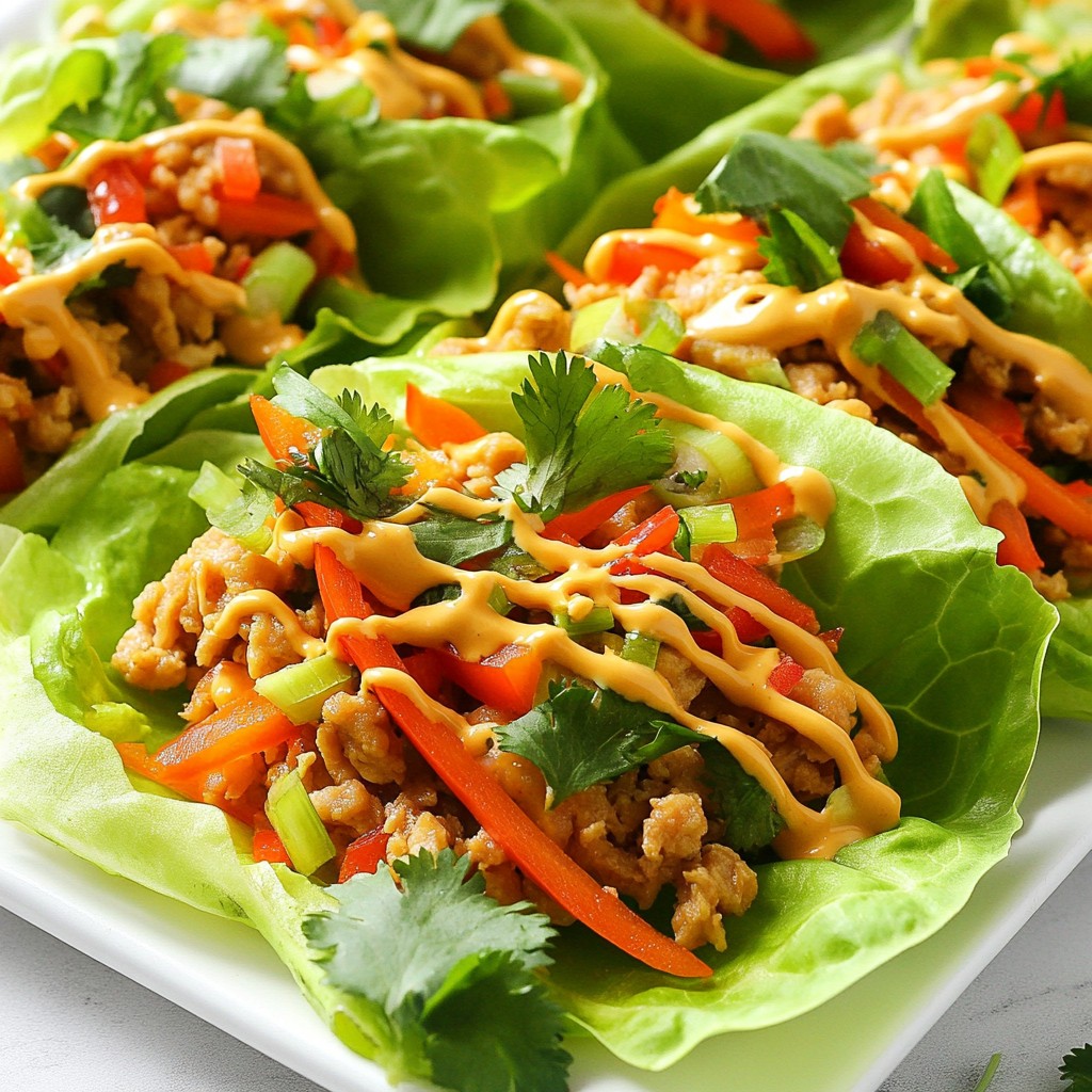 Thai Peanut Chicken Lettuce Wraps Quick and Tasty Meal