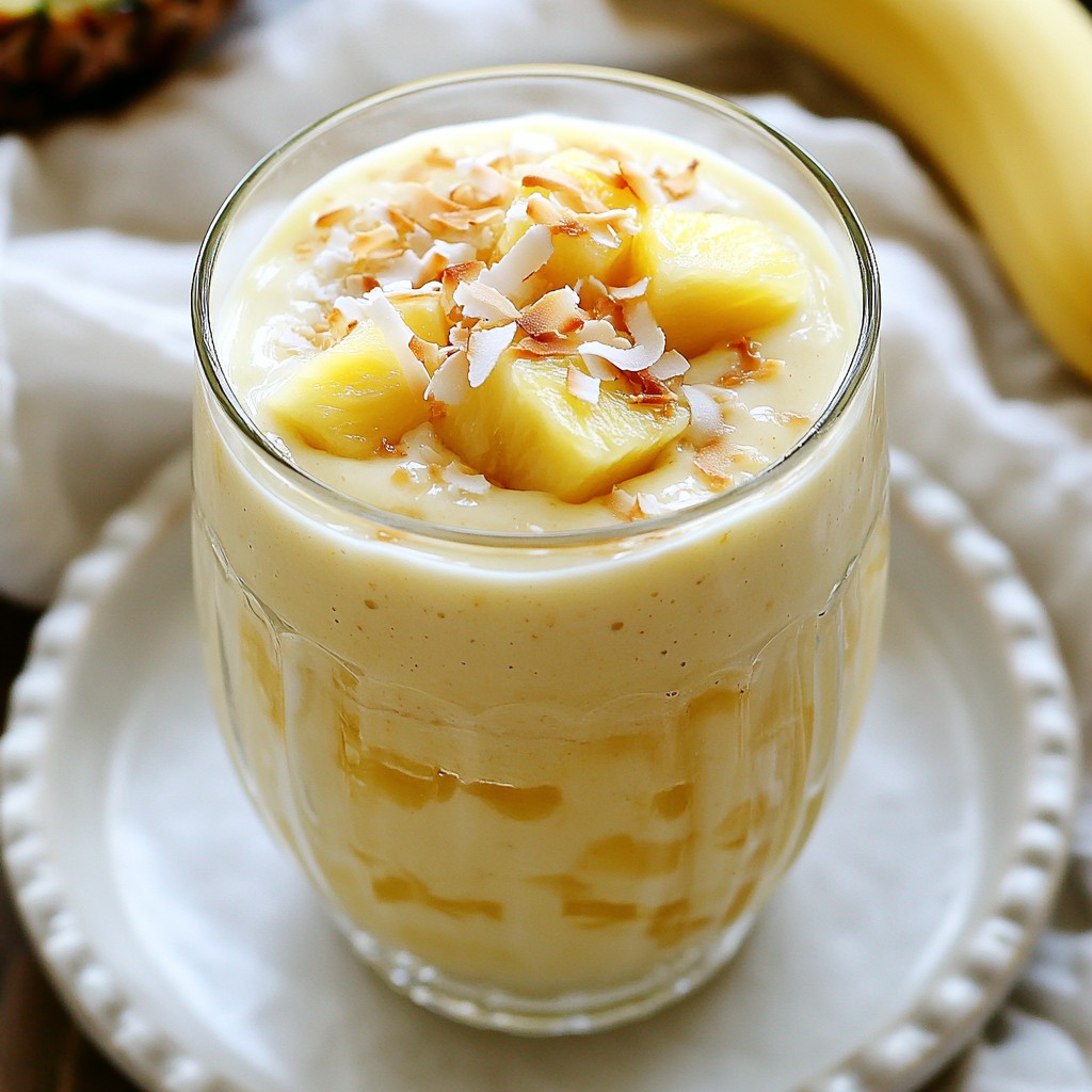 Coconut Pineapple Smoothie Refreshing and Healthy Drink